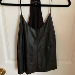 Faux leather tank top
